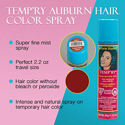 Jerome Russell Auburn Spray-On Hair Color, 2.2 oz