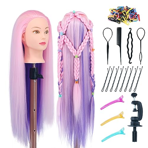 Eumos 29" Mannequin Head with Synthetic Hair & Clamp