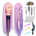 Eumos 29" Mannequin Head with Synthetic Hair & Clamp