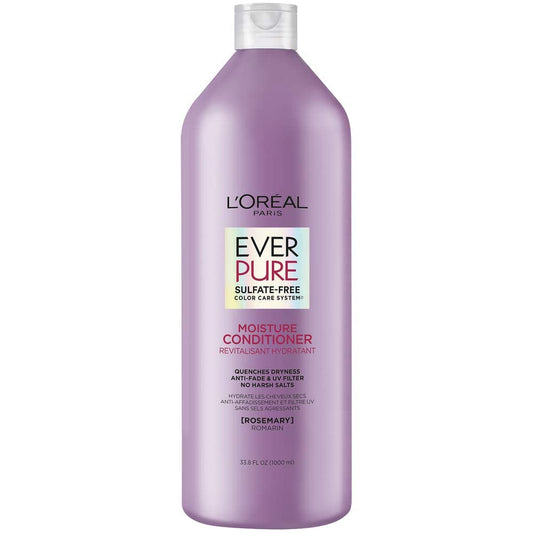 L'Oreal Paris EverPure Moisture Sulfate Free Conditioner for Color-Treated Hair, Rosemary, 33.8 Fl; Oz