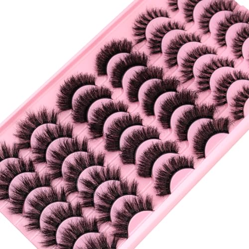 Wispy Mink Lashes 21 Pairs Mixed 14-18mm 3D Volume Cat Eye