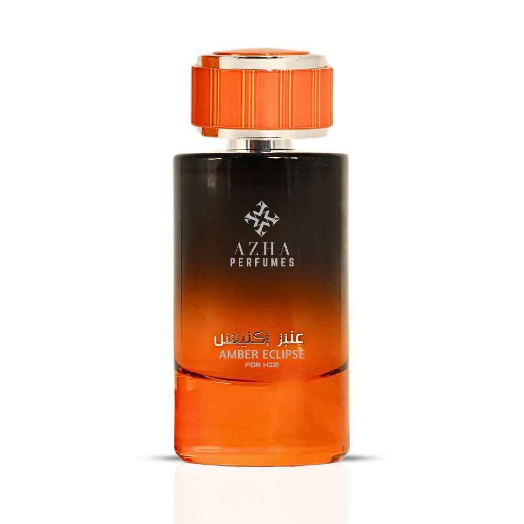 Azha Amber Eclipse For Him Eau De Parfum Spray 100ML(3.4 OZ) Long Lasting Arabian Perfume For Men - Radiant Clash of Citrus, Spice, Floral Oud & Smoky Depth Perfume Men for Timeless Scent Experience