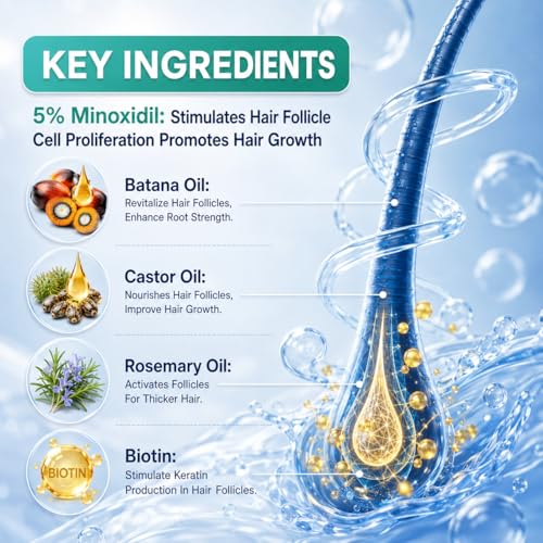 Rylx Minoxidil 5% Hair Growth Serum for Men & Women - 60ML