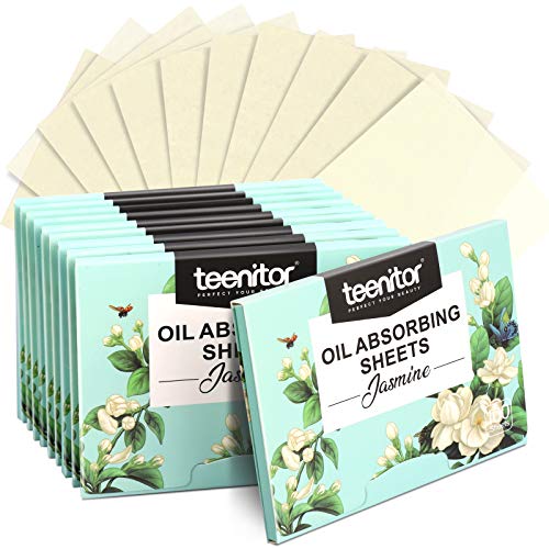 Teenitor Oil Blotting Sheets, 1000 Count Jasmine Face Oil Absorbing Paper
