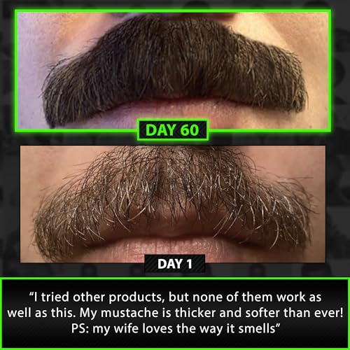 Biotin Beard Balm for Men - 2X Thickening for Beard and Mustache - Organic Mustache Wax with Castor Oil & Meadowfoam ? Hydrating Facial Hair Growth Balm & Leave-In Conditioner