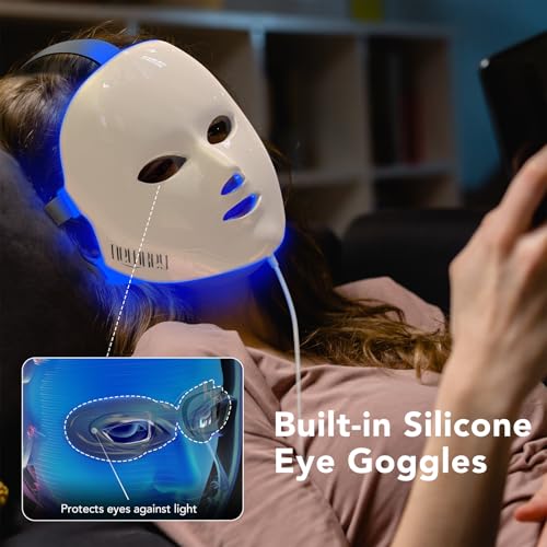 NEWKEY Blue Light Therapy Mask for Acne - Full Face LED Treatment