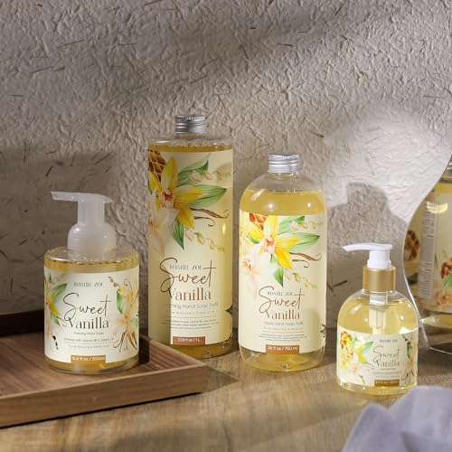 ROMIIE ZOI Foaming Hand Soap Refill, Sweet Vanilla, Gentle & Moisturizing Formula, 1 L/ 33.8 FL OZ
