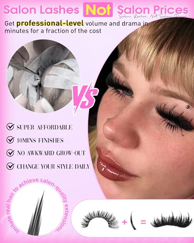 Wispy Lash Clusters 100D Mink Eyelash Extensions - 380PCS DIY