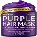 Purple Hair Mask for Blonde & Bleached Hair | 2-in-1 Keratin Toner