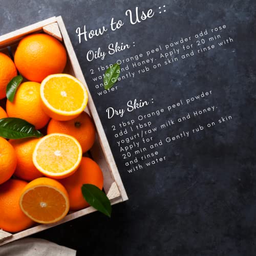 SVATV Orange Peel Powder| Natural, Soft and Smooth Skincare Powder | Face Pack | Used for Soap making - 227g, Half Pound