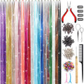Hair Tinsel Kit 20 Colors 8800 Strands with Tools