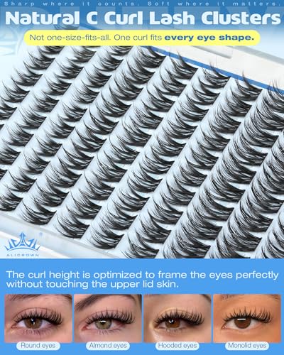 Manga Cluster Eyelash Extensions 10-14mm Fluffy Spiky Lashes 100Pcs