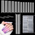LIONVISON 3XL No C Curve Clear Square Nail Tips - 504 Pcs Extra Long