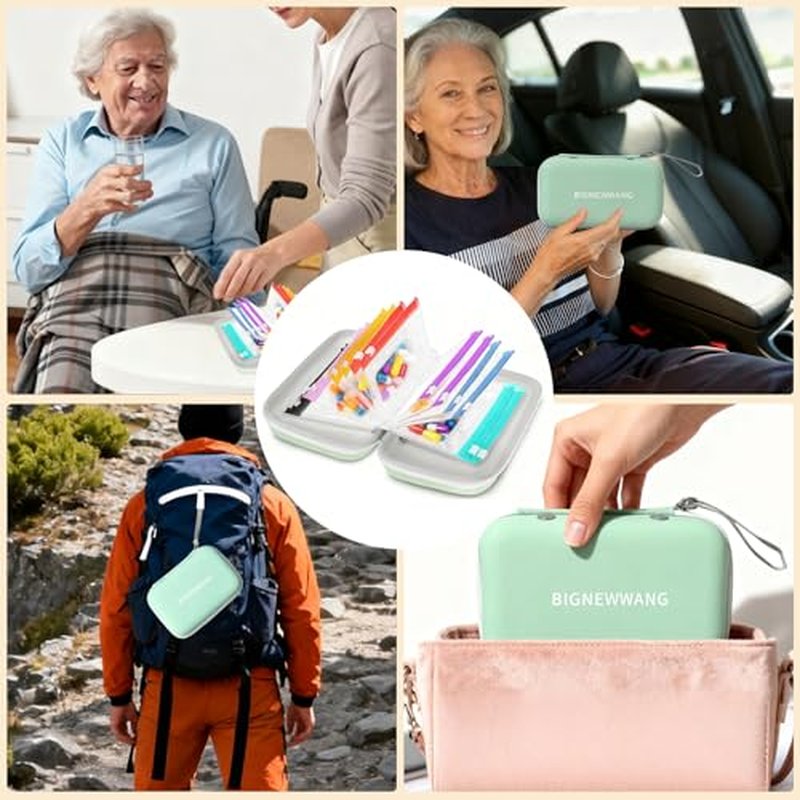 Extra Large Weekly Pill Organizer with 14 Coded Pouches