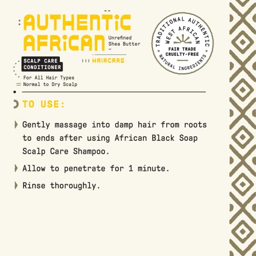 Alaffia Hair Care, Authentic African Black Soap Scalp Care Conditioner, Soothing Tea Tree & Mint - 12 Fl Oz