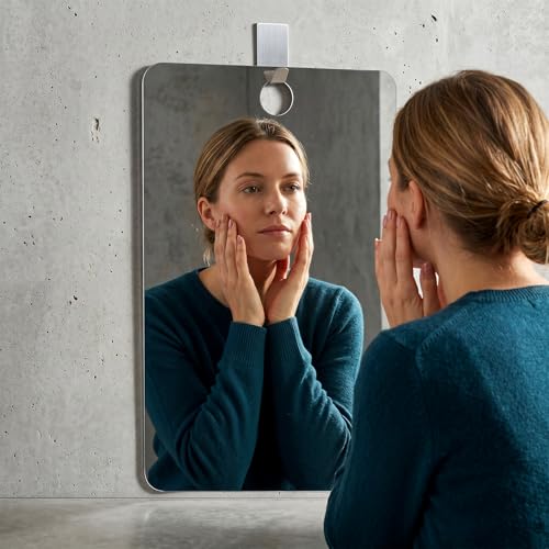 Anti-Fog Shower Mirror 11.8×7.9in Shatterproof