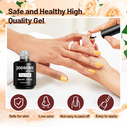 JODSONE 4-Piece Gel Nail Prep Kit - 15ml Dehydrator, Primer, Base & Top Coat