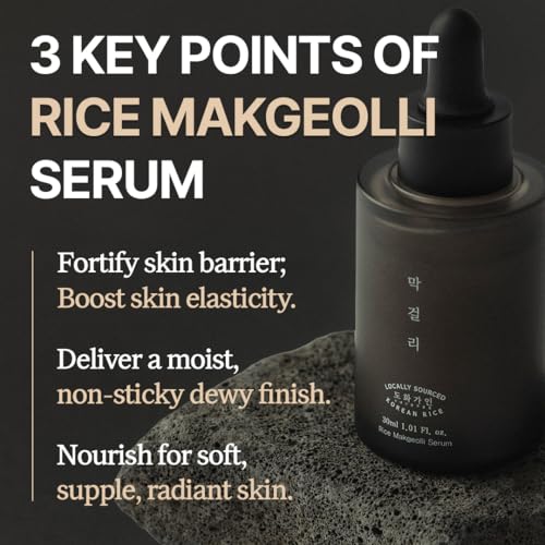 Rice Makgeolli Serum ? Concentrated Hydrating & Nourishing Formula ? Made with Domestically Sourced Korean Rice ? 30 ml (1.01 Fl Oz) ? Korean Skincare