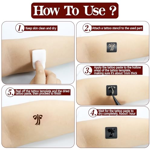 Henna Tattoo Stencils Kit 18 Sheets Reusable