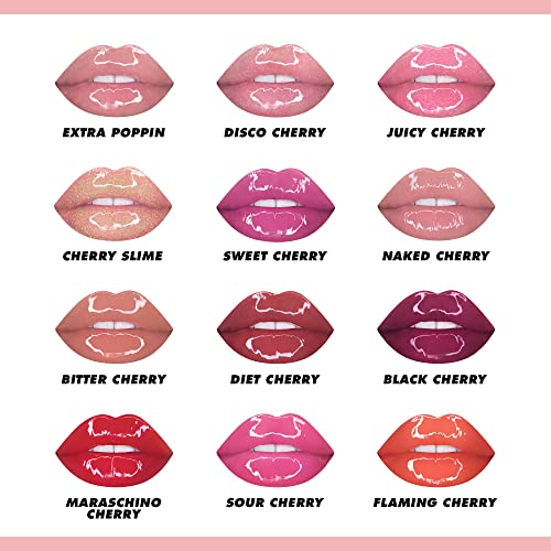 Lime Crime Wet Cherry Lip Gloss, Black Cherry (Deep Red Black) - Cherry Scented Lightweight, Plumping & Comfortable Ultra Glossy Sheen That Won't Stick - Won't Bleed or Crease - Vegan Makeup