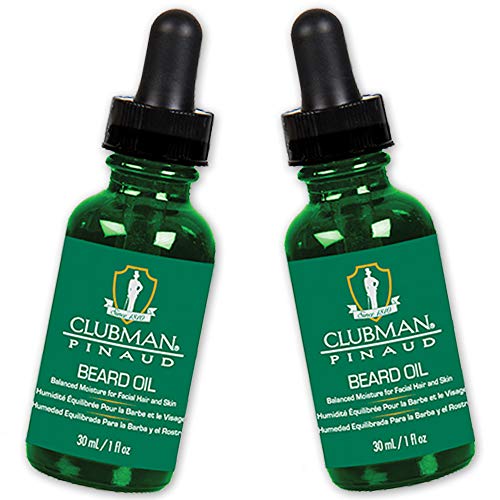 Clubman Pinaud Beard Oil for Men ? Nourishing & Hydrating Beard Oil, Balanced Moisture for Facial Hair and Skin, 1 fl oz, 2 Pack