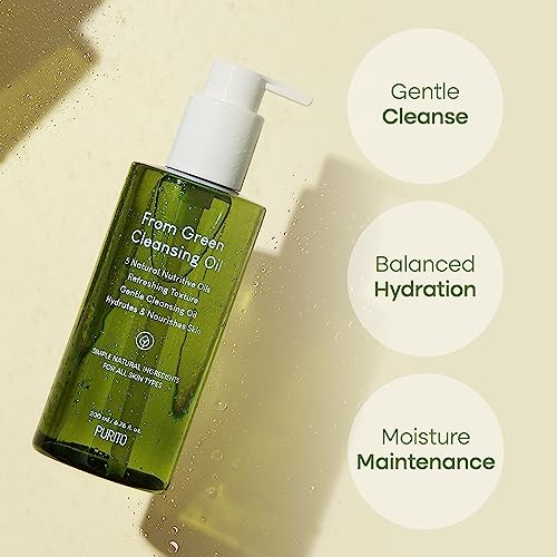 PURITO From Green Cleansing Oil Refill 6.76 fl.oz / 200ml Gentle Facial Cleanser, Cruelty-free & Vegan, Nature-derived Oils (Refill)