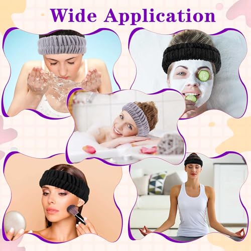 Microfiber Spa Headband 2-Pack, Makeup Hair Band