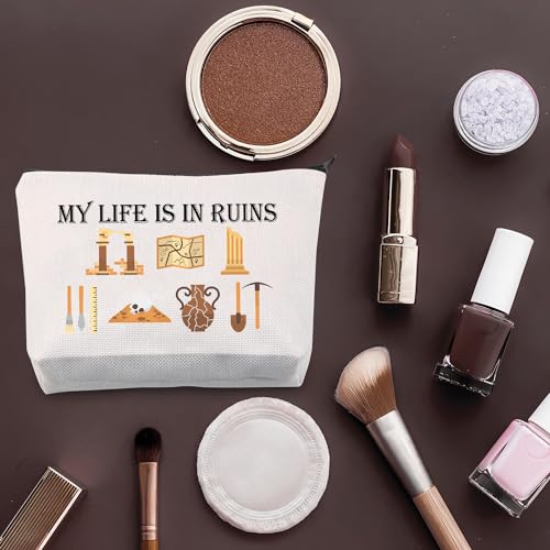 BDPWSS Archaeology Gifts For Women Archaeologist Gift My Life Is In Ruin Funny Archaeology Zipper Pouch (My life bag)