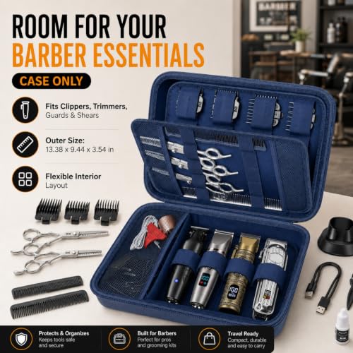 Boobowl Hard Travel Case for Hair Clippers & Trimmer Storage