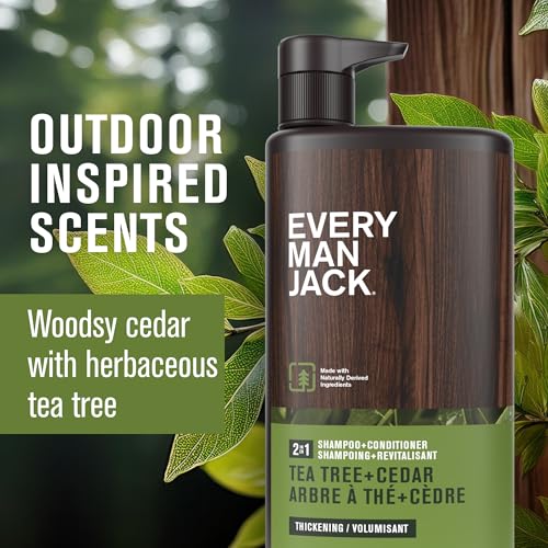 Every Man Jack Tea Tree 2-in-1 Men's Shampoo & Conditioner, 24 oz