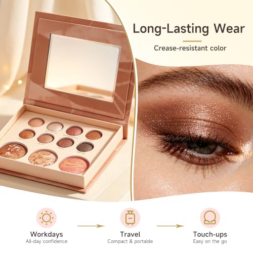 Portable Eyeshadow Palette - High Pigment Matte & Shimmer