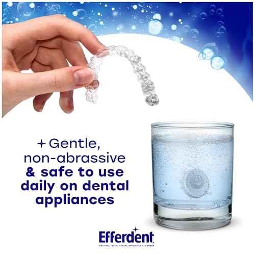 Efferdent Retainer Cleaner Tablets for Aligners, Mouth Guards & Night Guards, Clean & Bright, 120 Count, 3-Minute Daily Retainer Cleaner, Tough Stain & Odor Remover for Dental Appliances