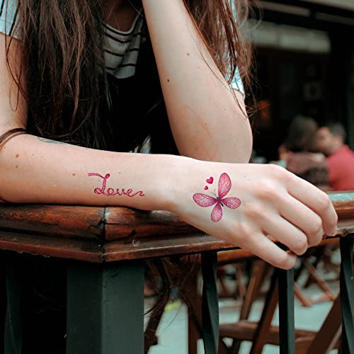 Valentine's Day Temporary Tattoos Set - 6 Styles for Couples