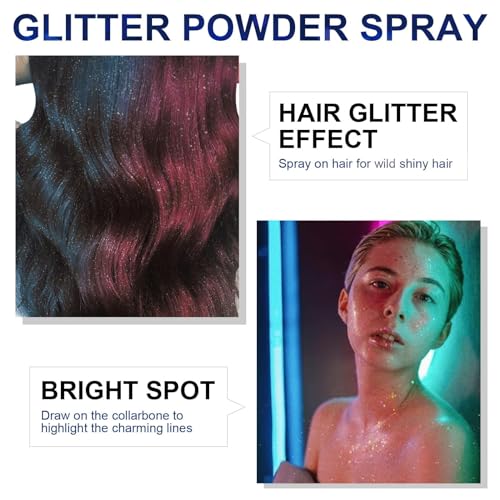 Body Glitter Spray - Long-Lasting Shimmer for Hair & Skin