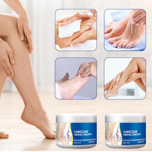 Varicose Veins Cream for Legs, Gentle Soothing Skin Cream for Legs, Moisturizing Skin Care, 1.76 Oz (2PCS)
