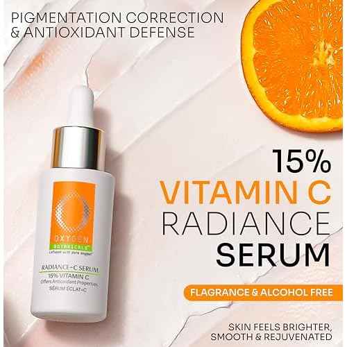 Radiance C Serum 15%, antioxidant formula to rejuvenate and protect the skin, minimizes dark spots, pigmentation and blemishes, alcohol-free-30ml