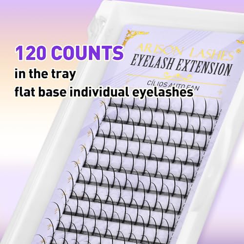 Arison Lashes Spiky Eyelash Extension Premade Wispy Lashes Volume Fairy 1 Root Lash Extension(Spiky-D-8-15)