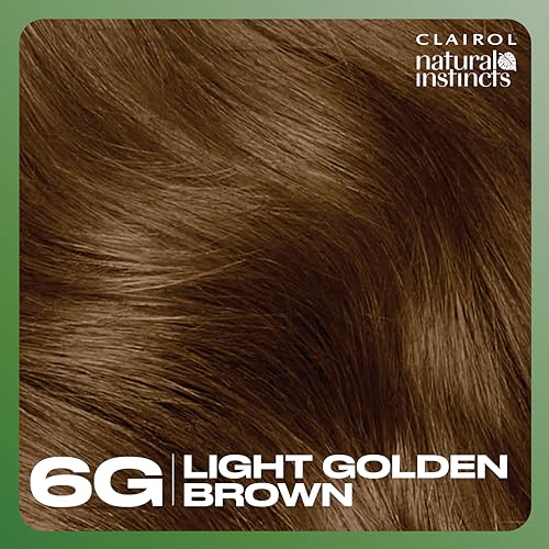 Clairol Natural Instincts Demi-Permanent Hair Dye, 6G Light Golden Brown Hair Color, Pack of 1