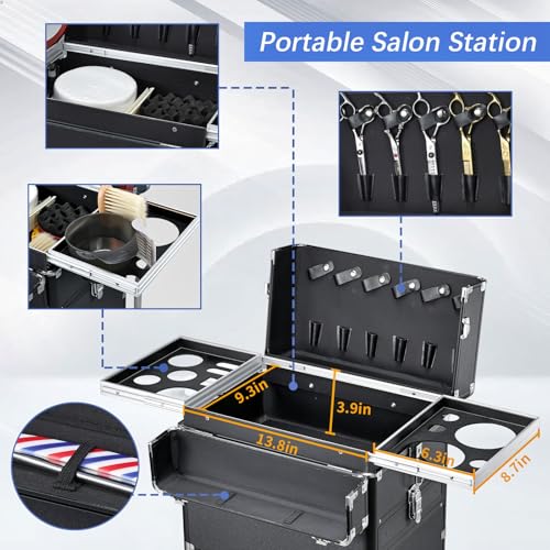 Salon Cart with 4 Drawers & Lockable Wheels