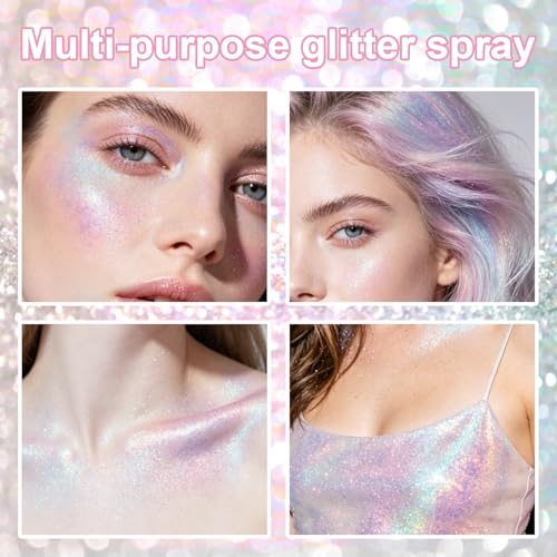 Rainbow Hair & Body Glitter Spray - Ultra Fine Shimmer