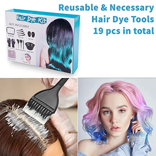 Xarchy 19-Piece Professional Hair Coloring Kit - Salon-Quality Hair Dye Tools Including Brush, Bowl for At-Home Use