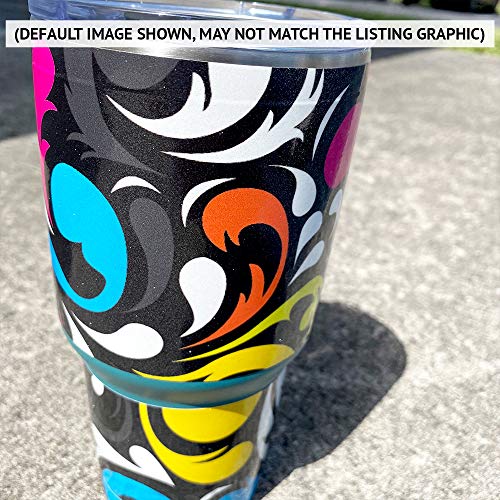 MightySkins Glossy Glitter Skin Compatible with Stanley The Quencher H2.0 FlowState 40 Oz Tumbler - Midnight Blossom | Protective, Durable High-Gloss Glitter Finish | Easy to Apply