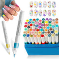 Nail Art Pens Set, 60 Colors Nail Art Markers Polish Pens for Painting Nails, Acrylic Paint Drawing Painting Dotting Markers Pen Quick Drying Nail Art Design Manicure Tools