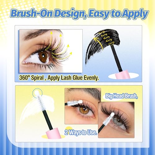 Lash Bond and Seal 2 Pcs – Waterproof Lash Glue for Extensions & Clusters by Mavphnee