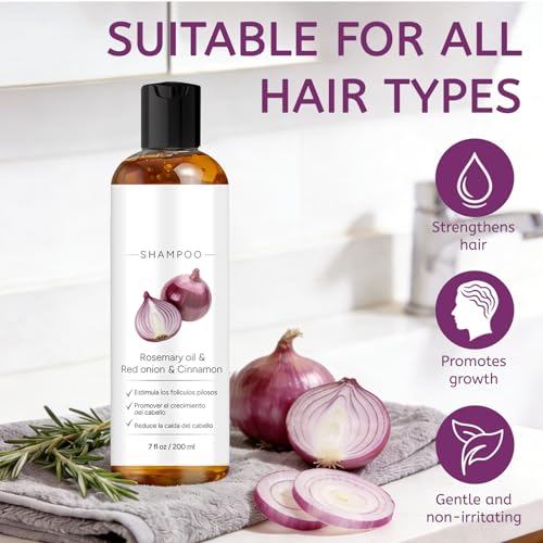 Onion Hair Loss Shampoo with Rosemary & Cinnamon for Thicker Hair 7oz