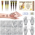 Henna Tattoo Stencil Kit with 136 Stencils & 6 Inks