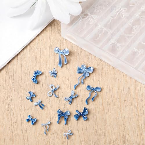 Bowknot Silicone Nail Molds - 25-Piece Reusable 3D Bow Nail Art Mold for Gel, Resin & UV