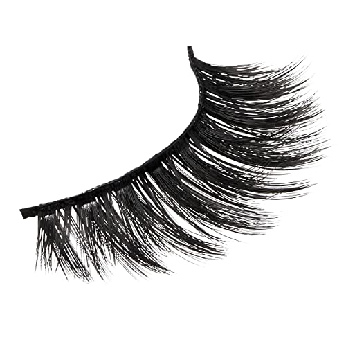 KISS Lash Couture Triple Push Up Collection, 3D Volume False Eyelashes with Triple Design Technology, Multi-Angles & Lengths, Reusable, Style 'Camisole', 1 Pair Fake Eyelashes