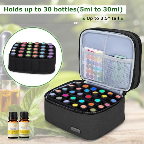 LUXJA Essential Oil Carrying Case - Holds 30 Bottles