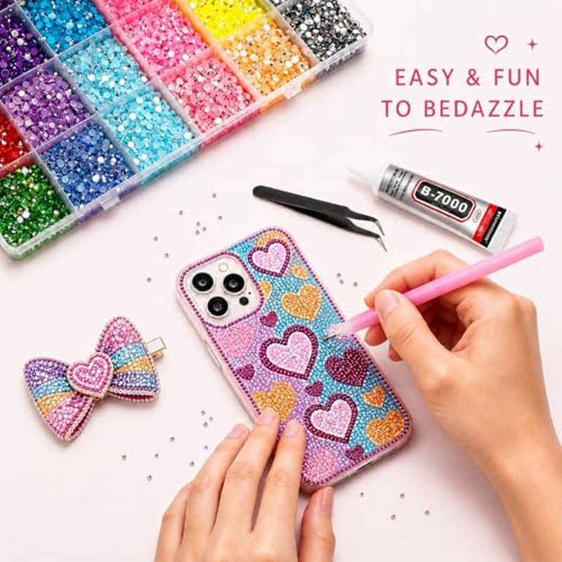 TGAHY 48000 Pcs Rhinestone Kit - 48 Colors 3mm Flatback Gems